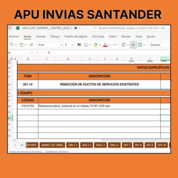 APU INVIAS DE SANTANDER